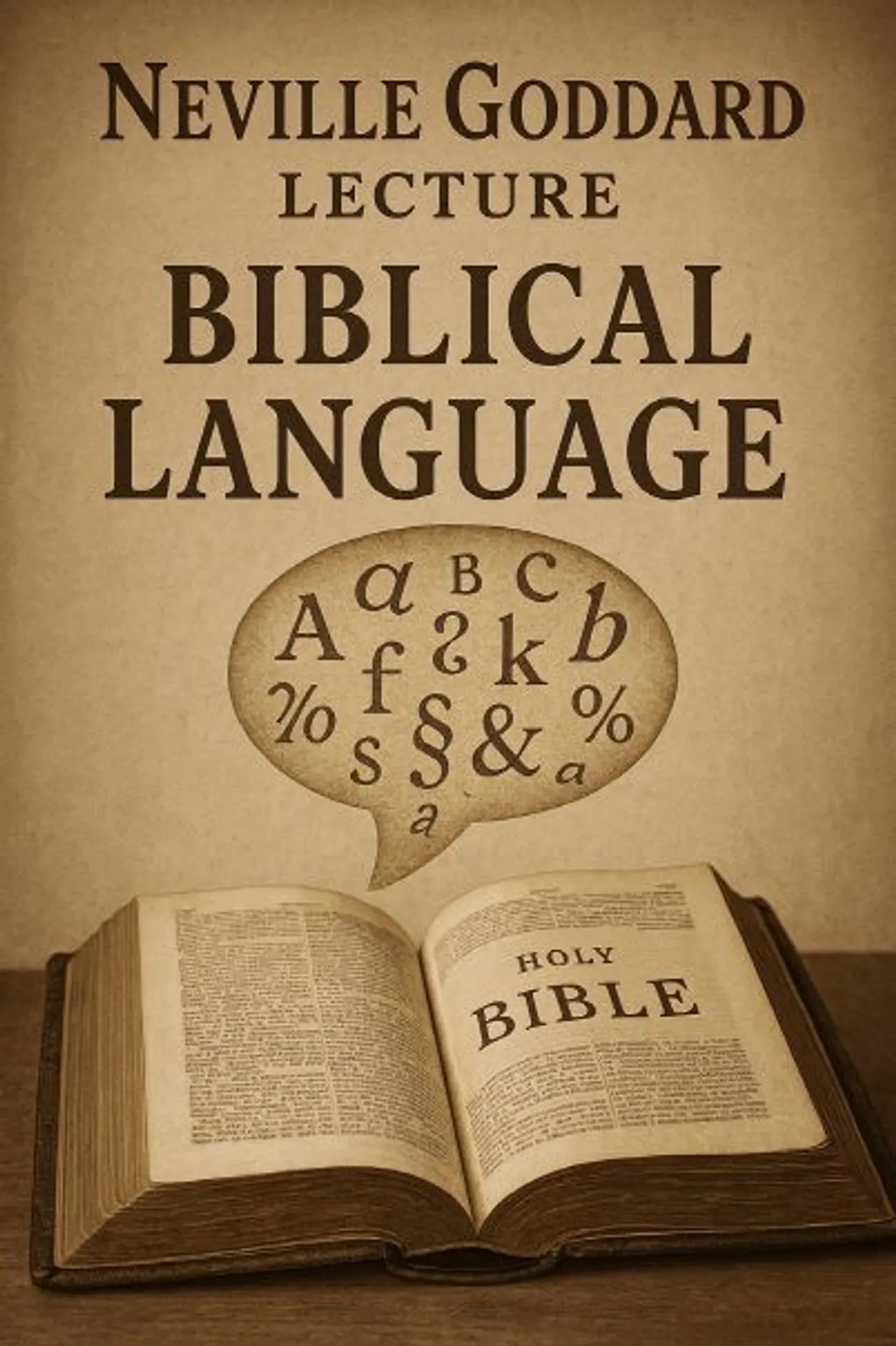 네빌 고다드 강의: '성경의 언어' (Neville Goddard Lecture: 'Biblical Language')